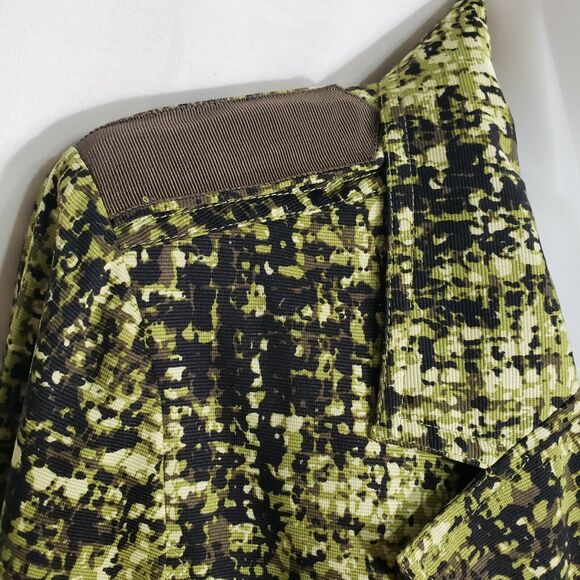 Laura Ashley Womens Blazer Jacket Size Medium Green Printed Snap Front Pockets - Picture 4 of 12